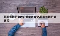 钻孔桩钢护筒理论重量表大全,钻孔桩钢护筒直径