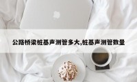 公路桥梁桩基声测管多大,桩基声测管数量