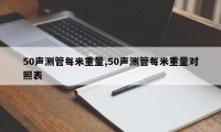 50声测管每米重量,50声测管每米重量对照表